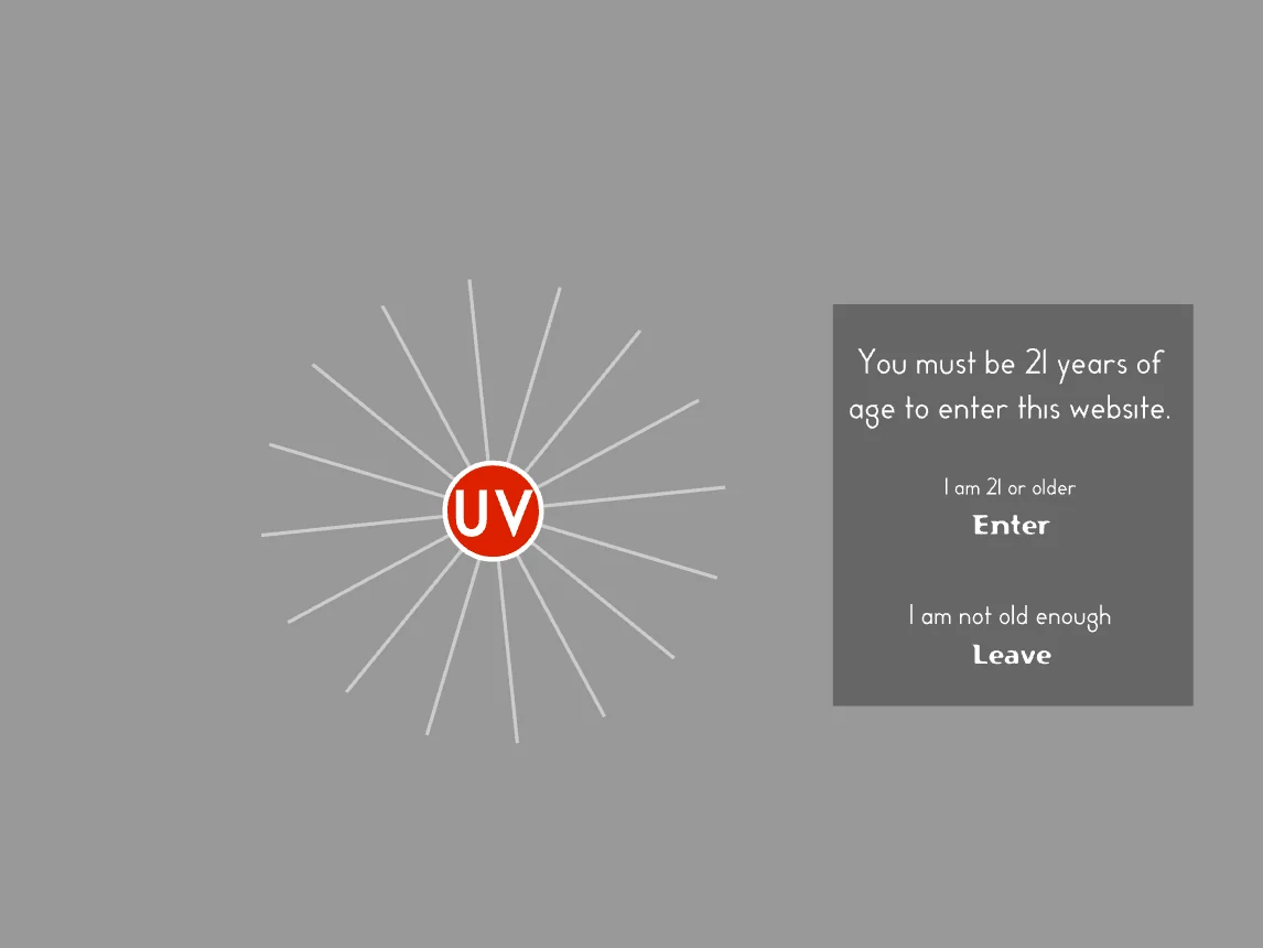 The Phillips UV vodka website at its entry screen, built at Olson in 2001.